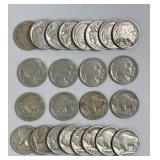 (24) Loose Buffalo Nickels with Dates:1928-29,