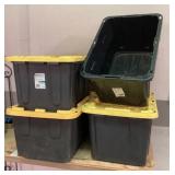 HOMZ Durabilt 27 Gallon Storage Totes Set of 4