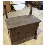Empire style mahogany commode cabinet