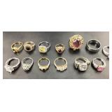 Costume Jewelry Rings: 18k HGE red stone ring s3
