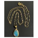 AU 14K Turkey Stamped Gold chain with 14k