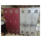 Metal Lockers 2 Sets With 3 Doors Each 36 in. X