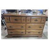 Wood Dresser 6 Drawer 17 in. X 48 in. X 31 in. H