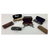 Eyeglasses With Cases, Metal Wireframes, Round Fra