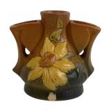 Roseville Pottery Brown Clematis Vase