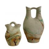 Nemadji Pottery Double-Spouted Vases