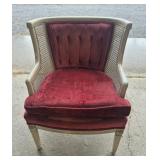 Fairfield MCM Cane-Back Barrel Accent Chair