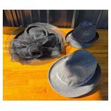 Black Fascinator Hat, Pinstripe Fedoras