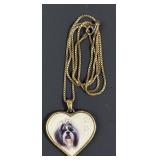 Shih Tzu .925 Sterling Silver Italy Stamped gold
