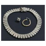 .925 Sterling Silver bracelet 17.06g TW, clasp