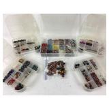 Glass and Acrylic Loose Beads in Tray