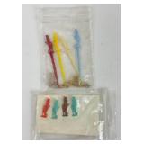 1950s Vintage Mr. Peanut Pins, Food Picks, &