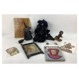 Ephemera, Framed Photo, Witch Figures, Board