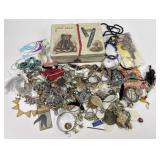 Costume Jewelry: Pierced Earrings, bangle bracelet