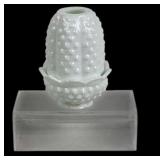 Fenton White Hobnail Milk Glass Fairy Lamp