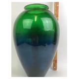 Spanish Blue and Green Ombrï¿½ Glass Vase