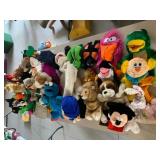 Plush Puppets, Barney, Cookie Monster, Disney Char