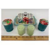 Pioneer Woman Butter Dish, Salt Shakers Set