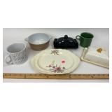Pyrex, Fiesta, Homer Laughlin Platter, Butter Dish
