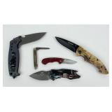 Pocket Knives: Buck Skull, Mossberg Camo, Ridge