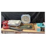 Household Items Including Fan, Heater, Art