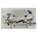Over 50 pc. Jewelry Collection w/ Storage Case