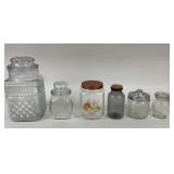 5 Glass Storage Containers/ Jars