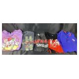 5 Men's Shirts Cubs MLB Polo, Vtg Dare, Korn Metal
