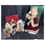 Christmas Decor: Mrs. Santa, Santa Tree Topper,