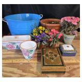 Bernardaud Limoges Dish, Planters, Cigar Box +