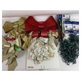 Holiday Bows and String Light Lot