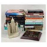 Book Collection, City Sculpture, Tic Tac Toe Set
