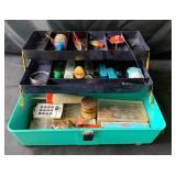 Fishing Tackle Box With Lures, Sinkers, Accessorie