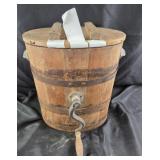 Wooden Barrel Butter Churn