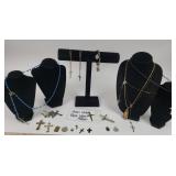 Agate w/ Virgin Mary Necklace & Pewter Cross UV