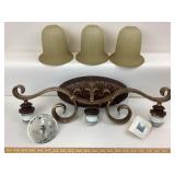 Bathroom Vanity Three Shade Light Fixture
