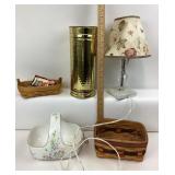 Teleflora Porcelain Basket, Longaberger Baskets, T