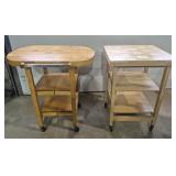 Wood Butcher Block Oasis Islands (2) Oval &