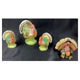 MCM Ceramic Turkey Planter & Salt & Pepper Shakers