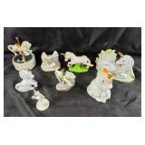 Porcelain Unicorn Figurines, Carousel Horses