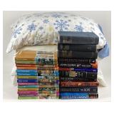 Hardcover, Paperback Books, Four Pillows