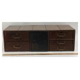 Wood Desk Organizer with Drawers and Safe