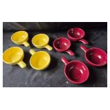 Heinz Yellow, Red Ceramic Soup Bowls