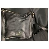 Coach Ellie File Bag with pebble black leather and