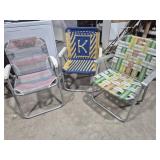 Aluminum Frame Lawn Chairs (3)