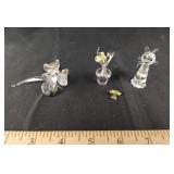 Swarovski Crystal Cat with metal tail, Crystal
