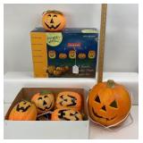 Blow Mold Lighted Jack O Lanterns with Stakes