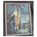 Framed Native American-Themed Artwork