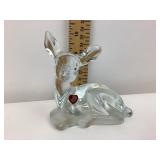 Fenton Glass Heart Doe Figurine