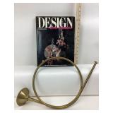 Brass Hunting Horn & Flower Design Book